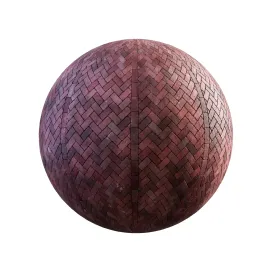 Red brick herringbone pavement 1